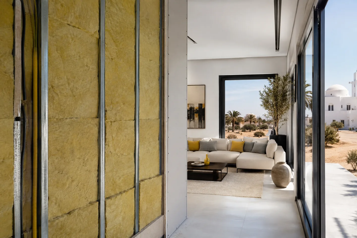Metal framing for plasterboard: tracks, studs and channels