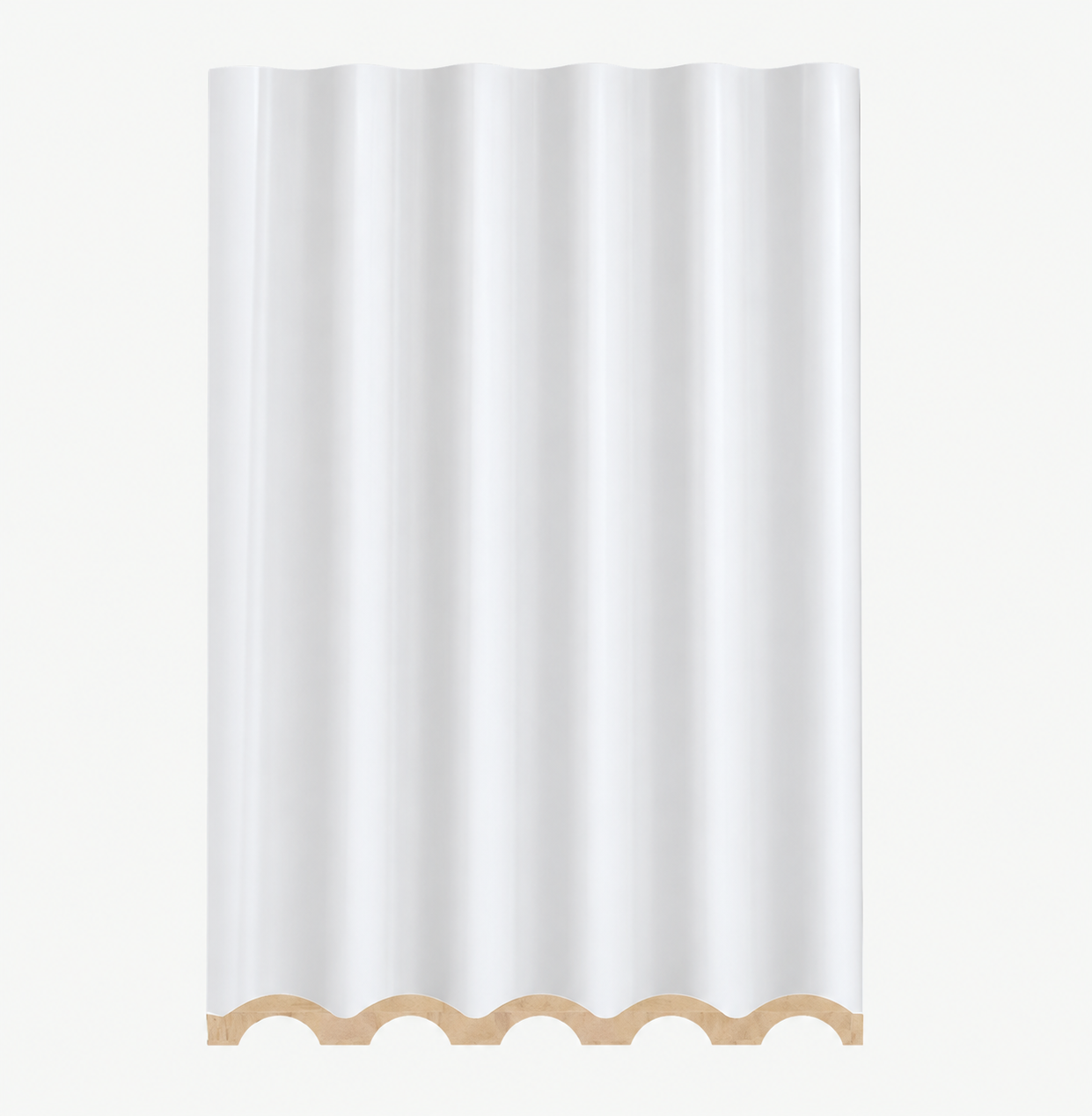 Dortdivan wavy white wood-effect PVC strip 290 x 15 cm