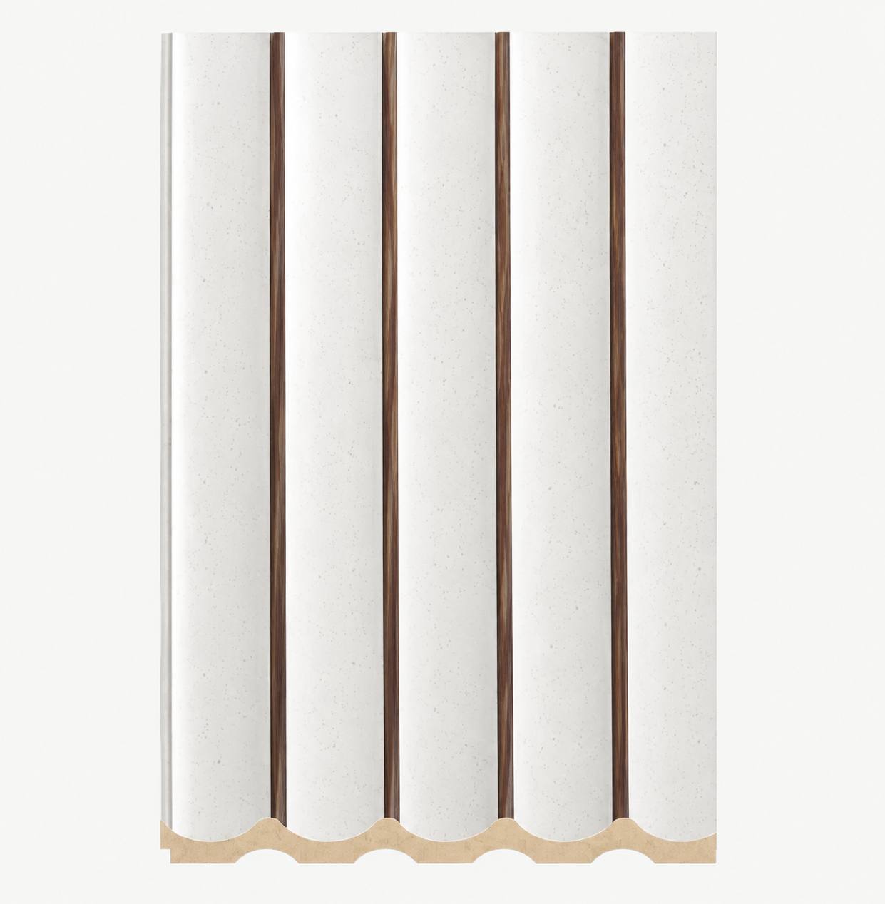Dortdivan silver wavy white wood-effect PVC strip 290 x 15 cm